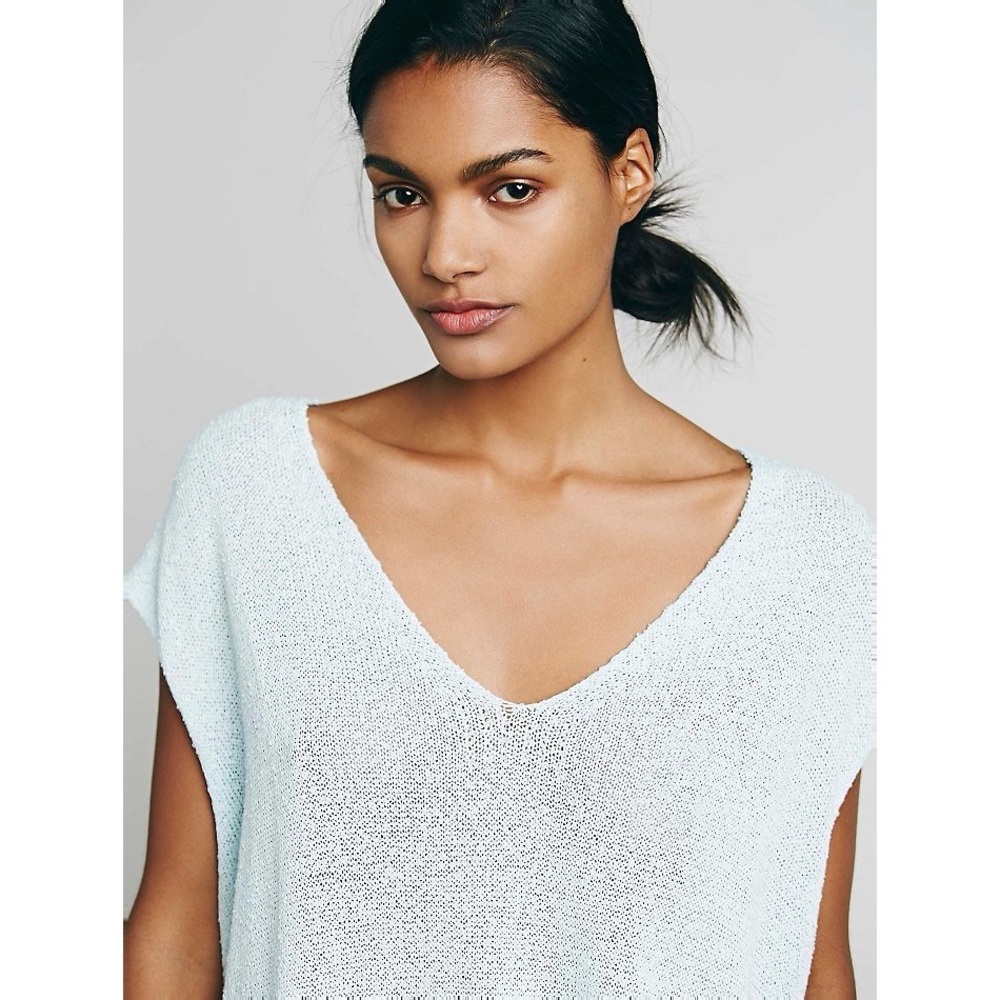 Free People Mint Sleeveless Tunic Sweater - Picture 2 of 7